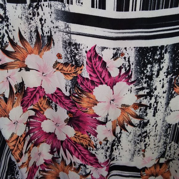 Zac & Rachel Floral Abstract Fringe Tank Top L - Picture 6 of 7